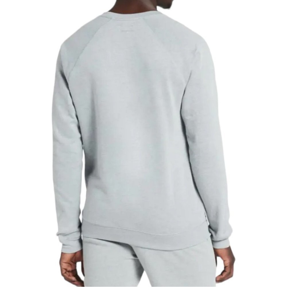 Polo Ralph Lauren Raglan Grey Crewneck Regular Fit Mens Sleepwear Sweatshirt - Picture 2 of 14